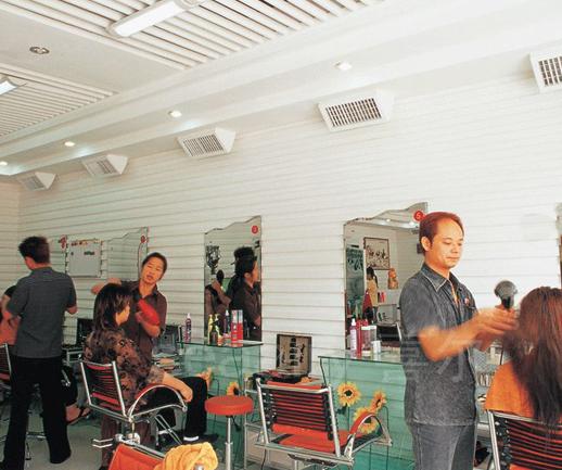 美发店安装环保空调工程案例